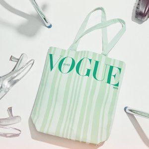 Brand New VOGUE Green Canvas Tote
